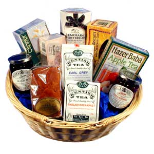 Tea 4 Two gift basket packed full of tea, preserves and other delights