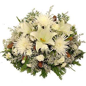 White Christmas Flower Arrangement, perfect for the holidays